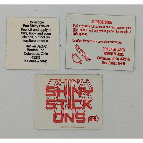 Set of 3 Cracker Jack Stickers (with Gordy!)  Vintage! - Picture 2 of 3